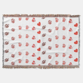 Love American Football - Gridiron Fansハート スローブランケット