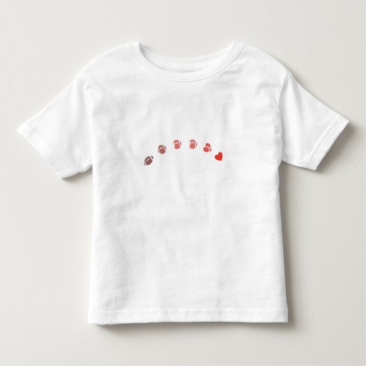 Love American Football - Gridiron Fansハート トドラーTシャツ (正面)