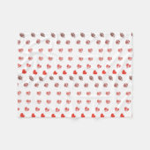 Love American Football - Gridiron Fansハート フリースブランケット (正面(横))