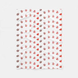 Love American Football - Gridiron Fansハート フリースブランケット