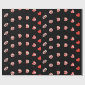 Love American Football - Gridiron Fansハート ラッピングペーパー (フラット)