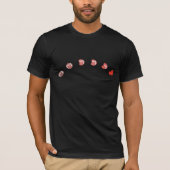Love American Football - Gridiron Fansハート Tシャツ (正面)