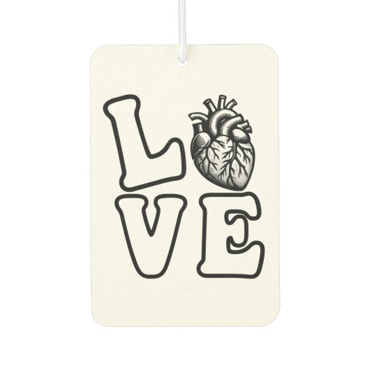 LOVE Anatomical Human Heart Air Freshener カーエアーフレッシュナー (正面)