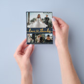 Love and 感謝してい 4 Photo Collage's 結婚 Thank you チラシ (手)