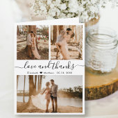 Love and 感謝してい Photo Collageの結婚感謝 サンキューカード