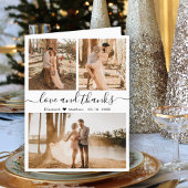 Love and 感謝してい Photo Collageの結婚感謝 サンキューカード