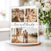 Love and 感謝してい Photo Collageの結婚感謝 サンキューカード