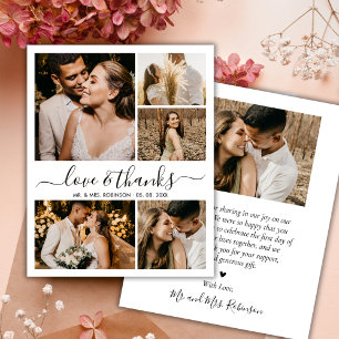 Love and 感謝してい Photo Collageの結婚感謝 チラシ