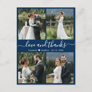 Love and 感謝してい Photo Collageの結婚感謝 ポストカード