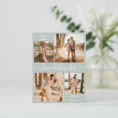 Love and 感謝してい Scriptの結婚ありがとう写真 ポストカード (スタンド正面)