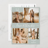 Love and 感謝してい Scriptの結婚ありがとう写真 ポストカード (正面/裏面)