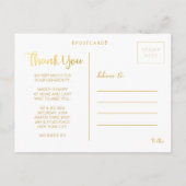 Love and 感謝してい Sip & Seeポストカード付き金ゴールド 案内ポストカード (裏面)