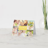 Love and 感謝してい Yellowの写真結婚コラージュ サンキューカード (正面)