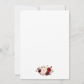 Love and 結婚 Burgundyの感謝していフローラ写真 サンキューカード (裏面)