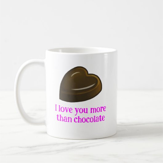 Love and a Chocolate Heart コーヒーマグカップ (左)