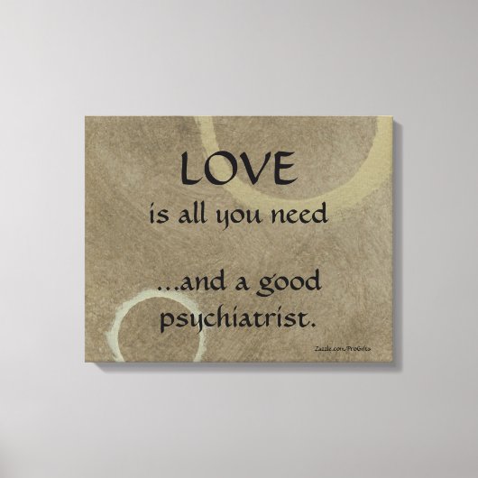 Love And A Good Psychiatrist - サークル キャンバスプリント (正面)