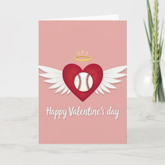 Love And Baseball Valentines Card カード (正面)