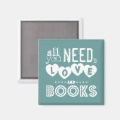 Love and Booksが必要 マグネット (正面/裏面)
