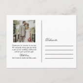 Love and Burgundyの感謝してい写真お結婚礼を申し上げる ポストカード (裏面)