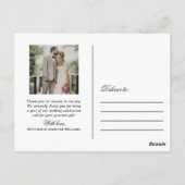 Love and Burgundyの感謝してい写真お結婚礼を申し上げる ポストカード (裏面)