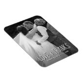 Love And Custom 感謝してい Wedding Thank You Photo マグネット (右側)