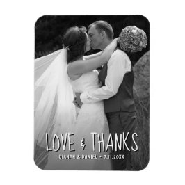 Love And Custom 感謝してい Wedding Thank You Photo マグネット