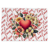 Love And Flowers Valentine  ラージペーパーバッグ (裏面)