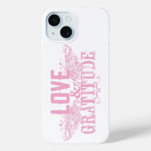 Love and Gratitude Cell Phone Case Case-Mate iPhoneケース (裏面)