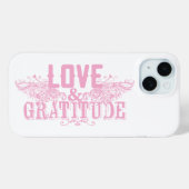 Love and Gratitude Cell Phone Case Case-Mate iPhoneケース (裏面 (横))