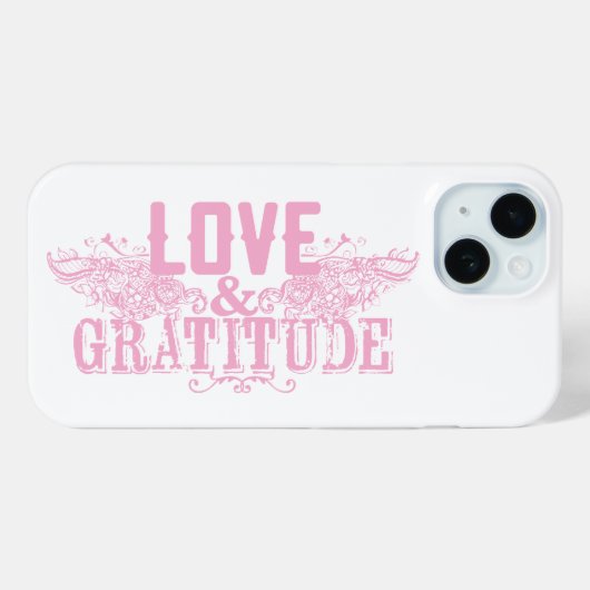 Love and Gratitude Cell Phone Case Case-Mate iPhoneケース (裏面 (横))
