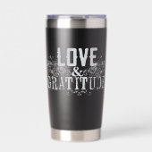 Love and Gratitude Travel Mug 保温保冷タンブラー (正面)
