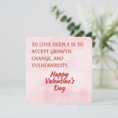 Love and Growth Quote Happy Valentine's Day card  シーズンカード (スタンド正面)