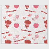 love and hearts ラッピングペーパー (フラット)