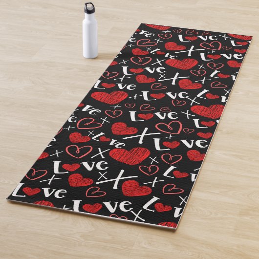 Love and hearts seamless pattern  ヨガマット (インサイチュ)