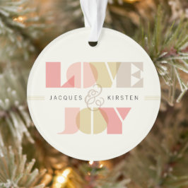 Love And Joy Geoタイポグラフィ澄ん写真結婚s オーナメント
