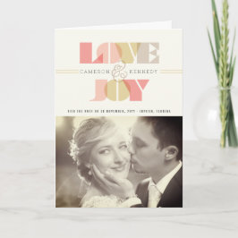 Love And Joy Geoタイポグラフィ澄ん写真結婚s シーズンカード