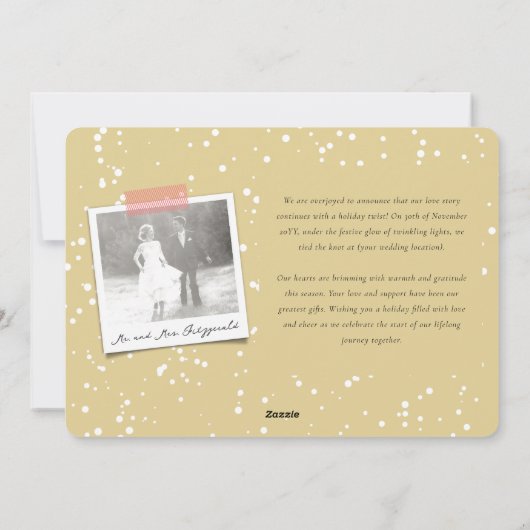 Love And Joy Geo 澄んタイポグラフィ4写真結婚s シーズンカード (裏面)