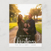 Love and Joy, Merry Christmas Family Photo ポストカード (正面)