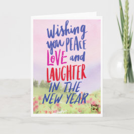 Love and Laughter Happy New Year Card カード