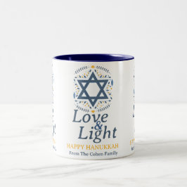Love and Light | シンプル ハヌカ ファミリー ツートーンマグカップ