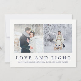 Love and Light | Modern Hanukkah Two Photo シーズンカード