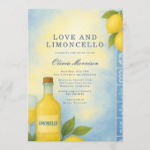 Love and Limoncello Italian QR Code Bridal Shower 招待状 (正面)