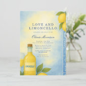 Love and Limoncello Italian QR Code Bridal Shower 招待状 (スタンド正面)