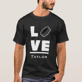 Love And Live Ice Hockey Sports Fan Custom Name Tシャツ
