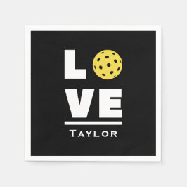 Love And Live Pickleball Sports Fan Custom Name スタンダードカクテルナプキン
