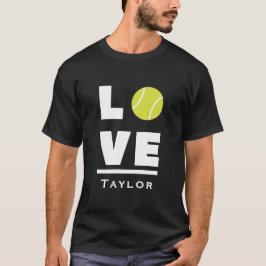 Love And Live Tennis Sports Fan Custom Name Tシャツ