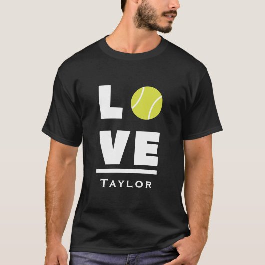 Love And Live Tennis Sports Fan Custom Name Tシャツ (正面)