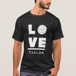 Love And Live Volleyball Sports Fan Custom Name Tシャツ