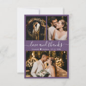 Love and Mauve写真感謝していコラージュありがとう サンキューカード (正面)