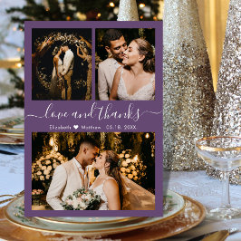 Love and Mauve写真感謝していコラージュありがとう サンキューカード